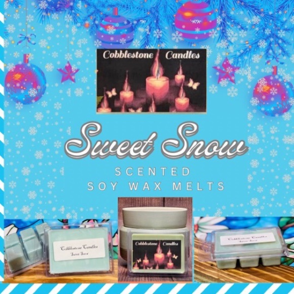 Cobblestone Candles Accents Sweet Snow Soy Wax Melt Holidays Home